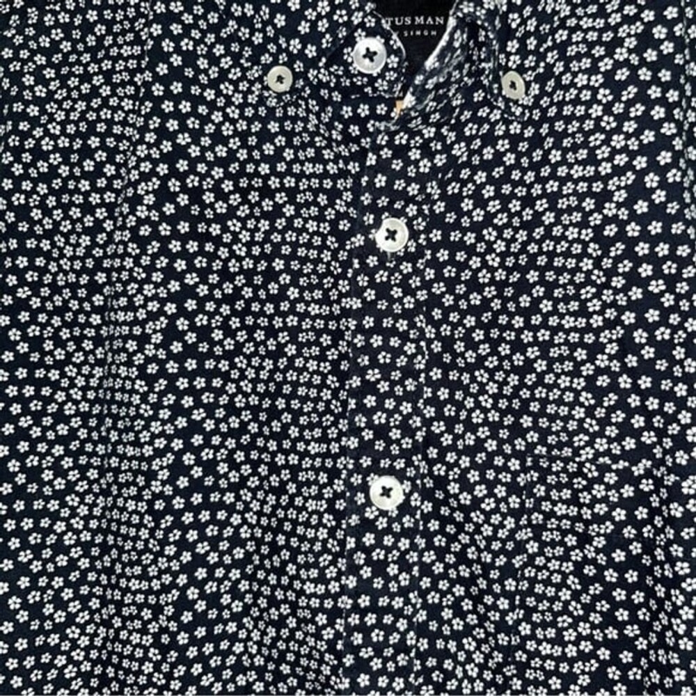 Cactus Man Black & White Floral Button Down - Picture 3 of 5